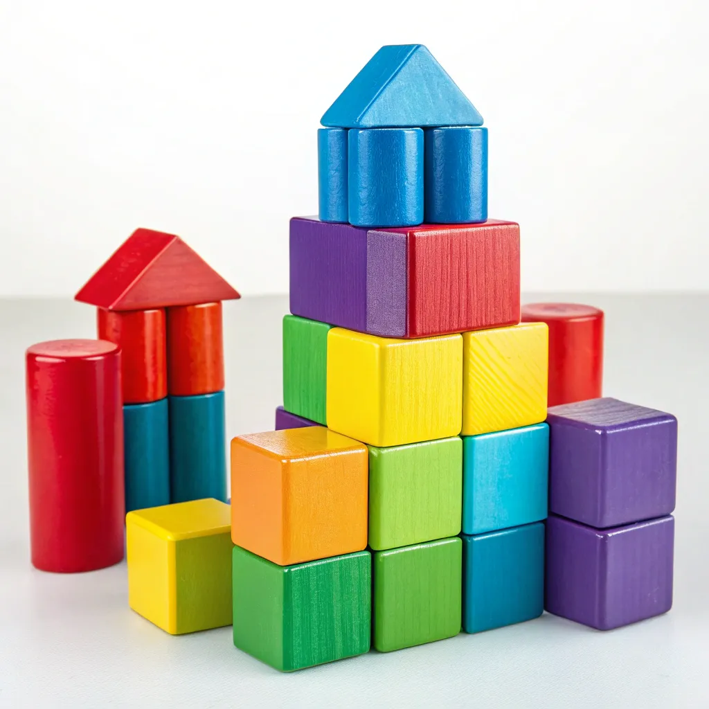 Colorful building blocks set